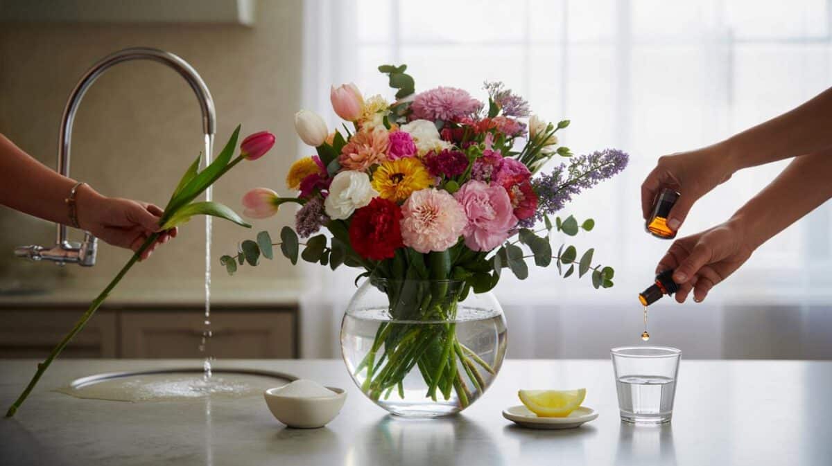 Así lo harás tú : 7 minutos, 3 ingredientes y 2 gestos para tener flores frescas todo el año