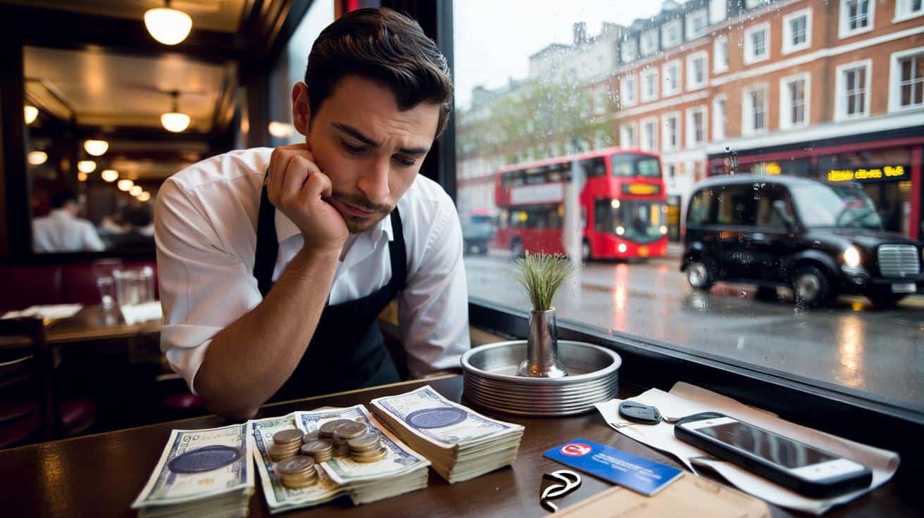 Eres camarero y sueñas con Londres: lo que gana un español de 24 años y lo que le queda al mes