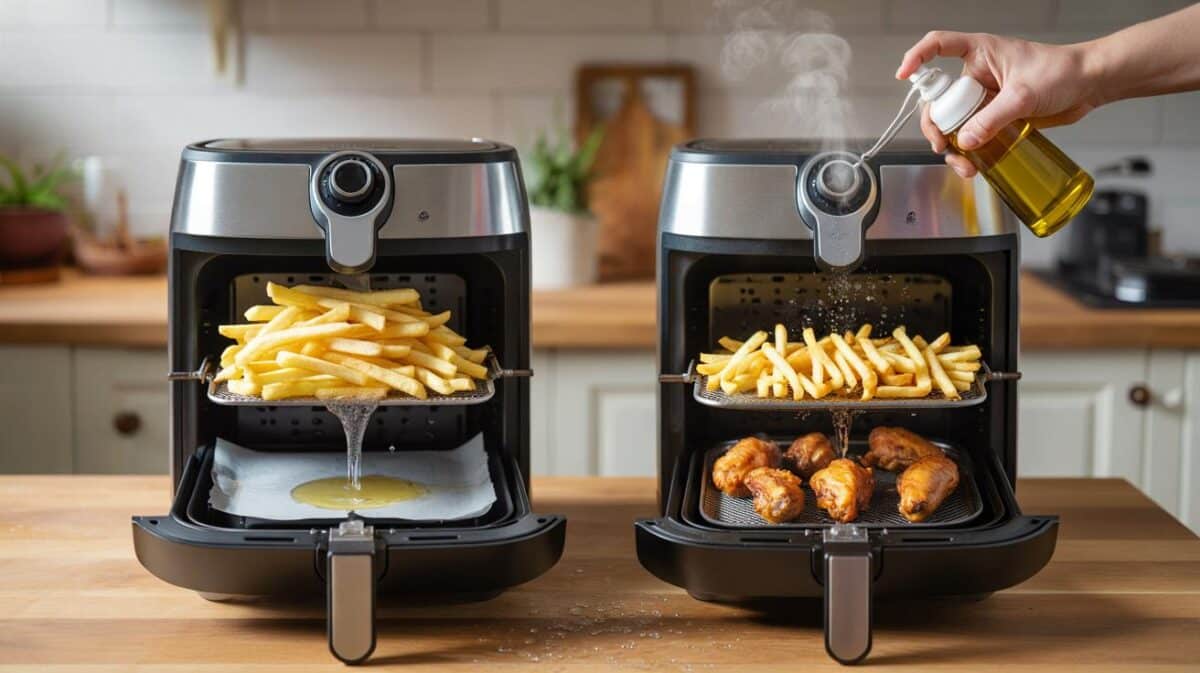 Freidora de aire : los 3 fallos que arruinan tus patatas y alitas, ¿te reconoces en alguno?