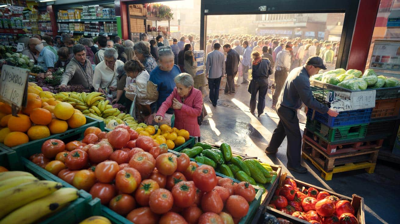 ¿harás cola por tomates a 0,79 €/kg? el súper baja frutas y verduras y la gente se agolpa hoy