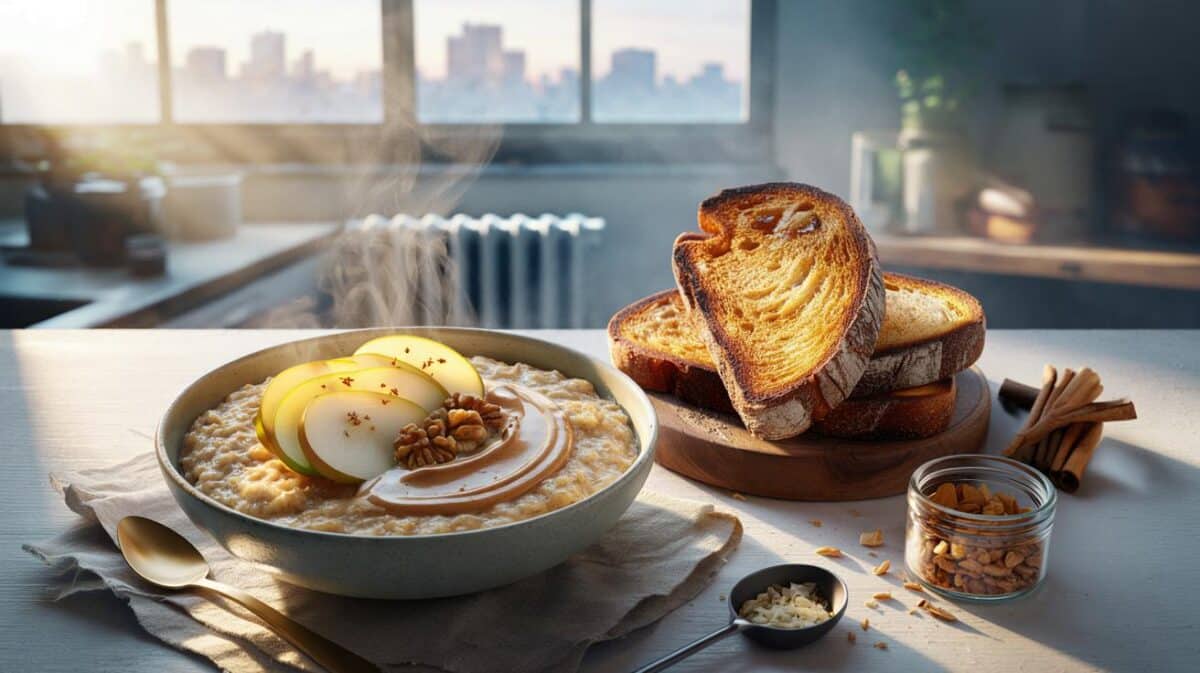 Ola de frío y desayuno en 12 minutos: por qué la avena con canela y pan de masa madre te salva
