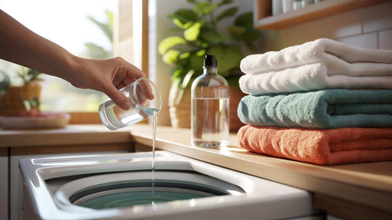 Si lavas en casa, prueba esto: 150 ml de vinagre prometen toallas suaves y cero olor en un lavado