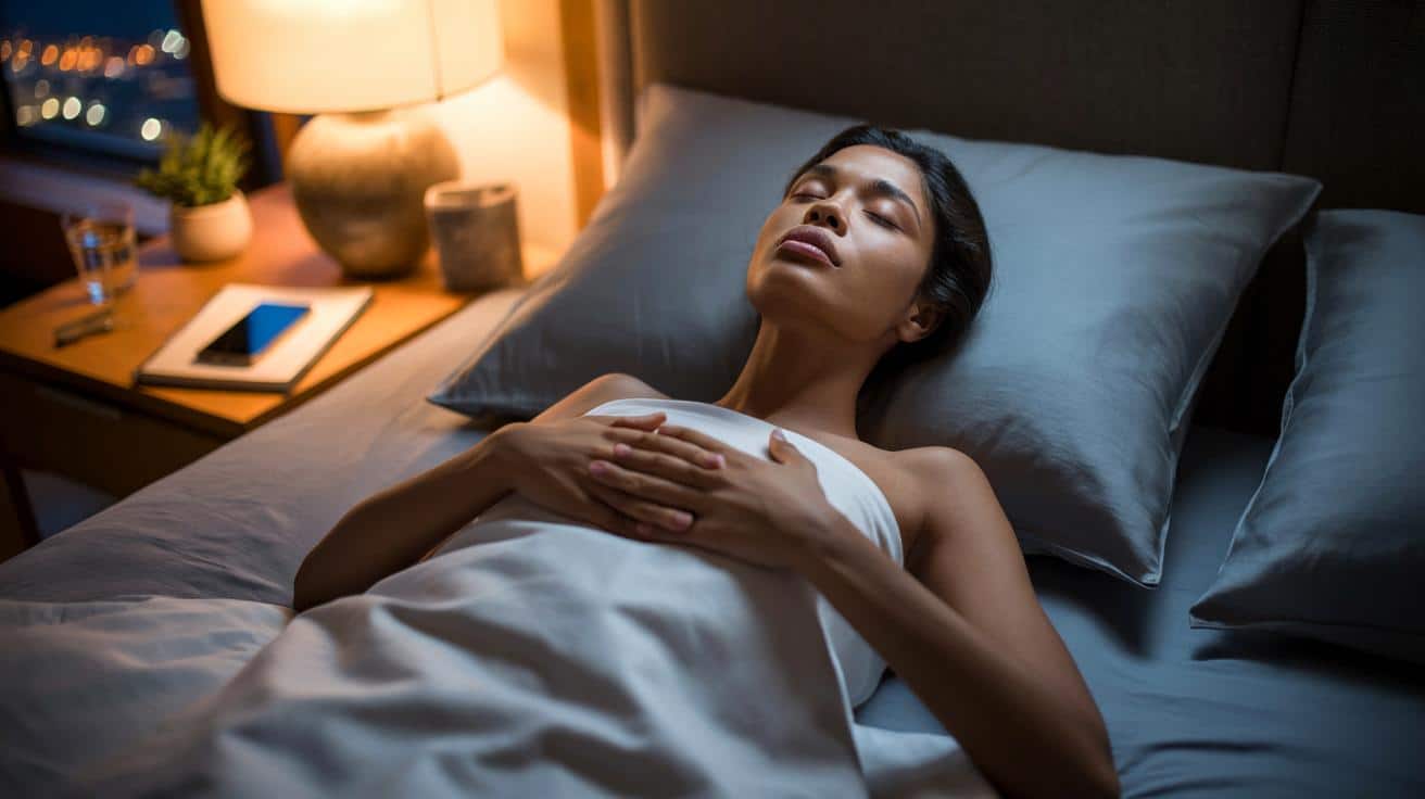 Si te acuestas con la cabeza a mil, prueba 2 minutos: mano en corazón y vientre para dormir en 15