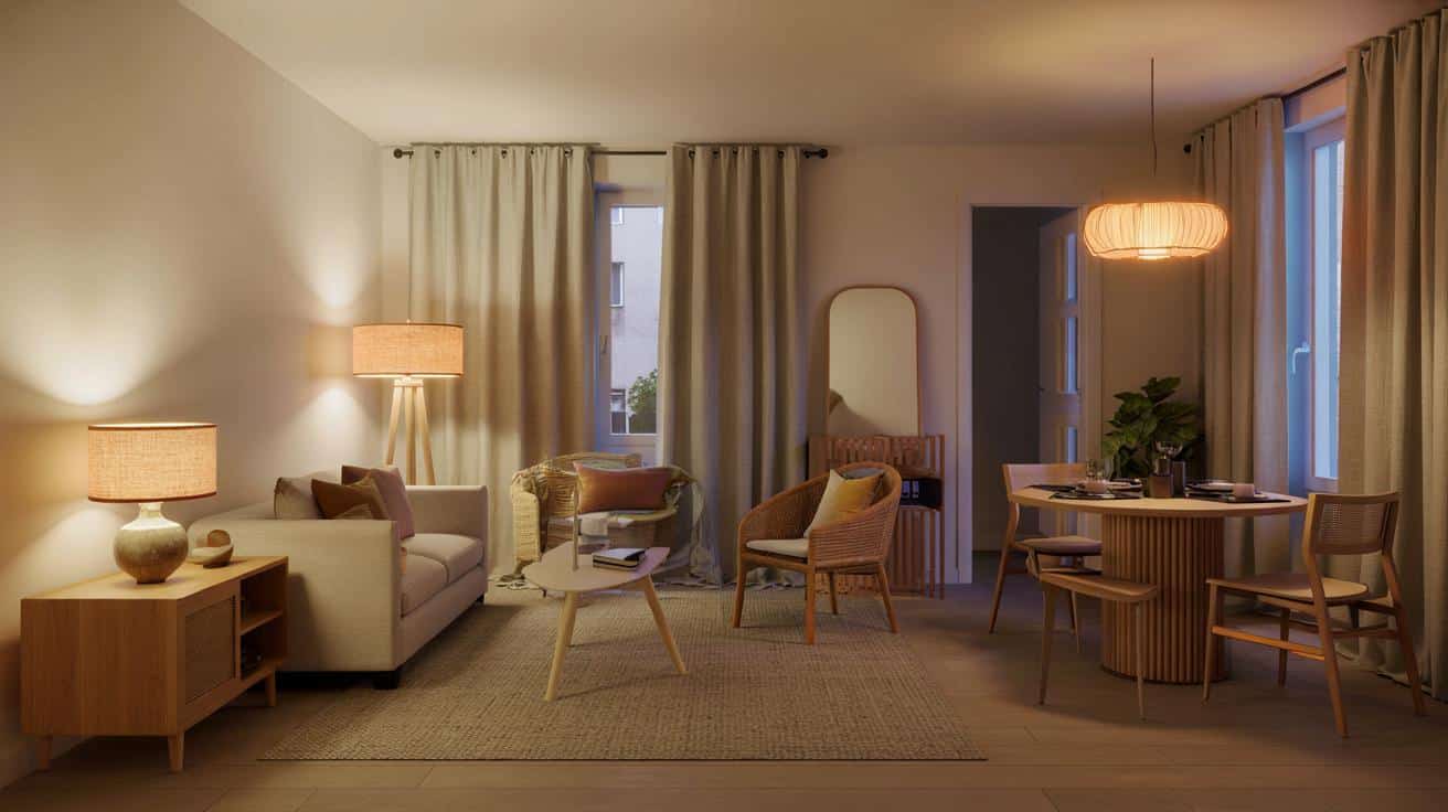 Si vives en menos de 35 m², ¿por qué 3 lámparas y una alfombra grande pueden cambiar tu ánimo?