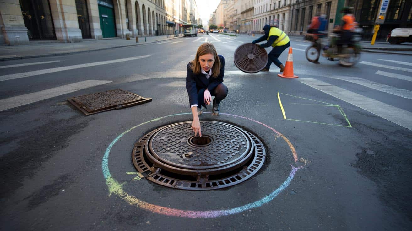 Una profesora te hace mirar al suelo: 3 razones por las que las tapas son redondas y no cuadradas